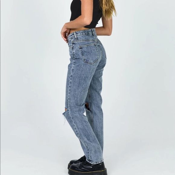 Intentions straight leg knee rip jeans - Picture 4 of 5